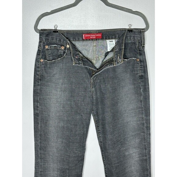 Levi’s 505 Lower Rise Straight Leg Size 10 MIS M Womens Black Denim - Picture 3 of 10